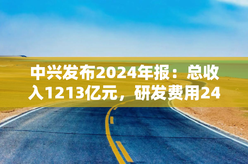 中兴发布2024年报：总收入1213亿元，研发费用240亿元