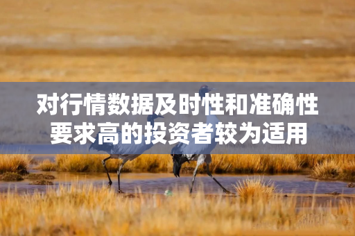 对行情数据及时性和准确性要求高的投资者较为适用