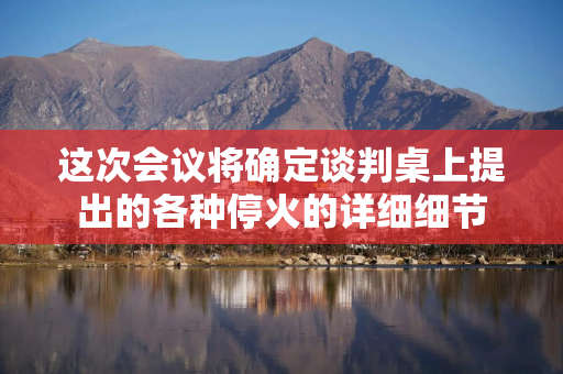 这次会议将确定谈判桌上提出的各种停火的详细细节
