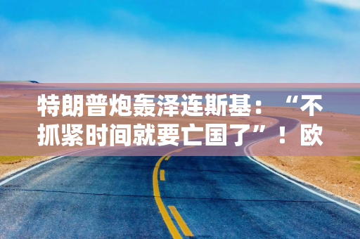 特朗普炮轰泽连斯基：“不抓紧时间就要亡国了”！欧洲多国正考虑组建三万人乌克兰“保障”军