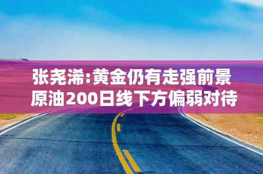 张尧浠:黄金仍有走强前景 原油200日线下方偏弱对待