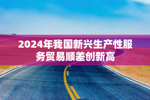 2024年我国新兴生产性服务贸易顺差创新高