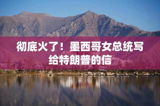 彻底火了！墨西哥女总统写给特朗普的信