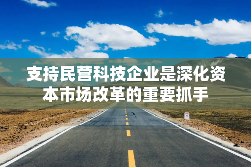 支持民营科技企业是深化资本市场改革的重要抓手