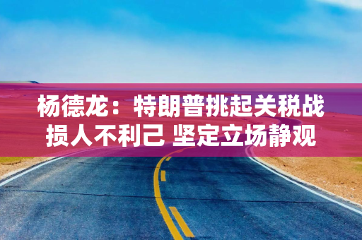 杨德龙：特朗普挑起关税战损人不利己 坚定立场静观其变
