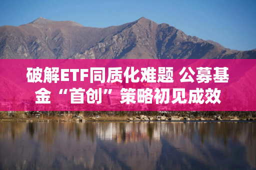 破解ETF同质化难题 公募基金“首创”策略初见成效
