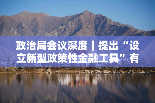 政治局会议深度｜提出“设立新型政策性金融工具”有何深意？