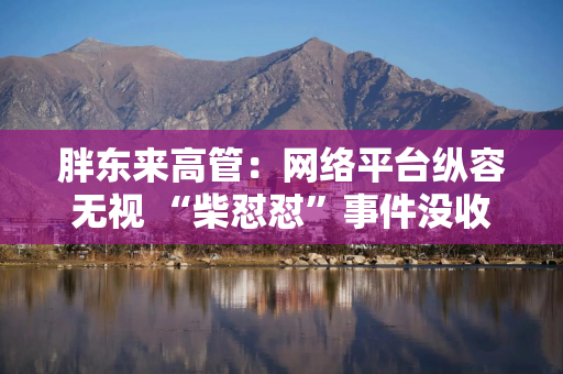 胖东来高管：网络平台纵容无视 “柴怼怼”事件没收敛反而更恶劣