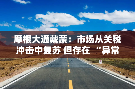 摩根大通戴蒙：市场从关税冲击中复苏 但存在 “异常的自满情绪”