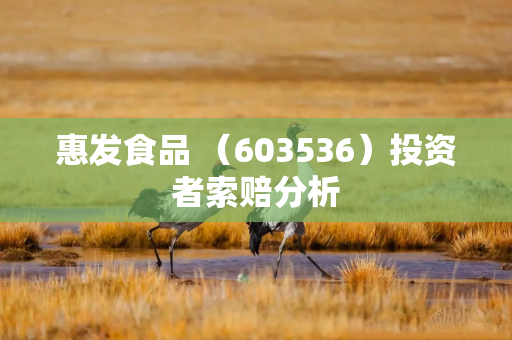 惠发食品 （603536）投资者索赔分析