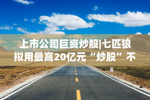 上市公司巨资炒股|七匹狼拟用最高20亿元“炒股”不务正业？去年投资收益远超主业