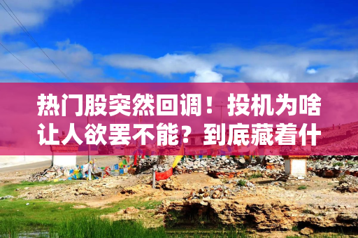 热门股突然回调!投机为啥让人欲罢不能?到底藏着什么秘密?