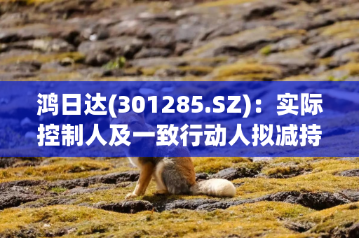 鸿日达(301285.SZ):实际控制人及一致行动人拟减持不超过2%股份