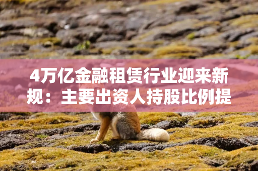 4万亿金融租赁行业迎来新规：主要出资人持股比例提高至不低于51%