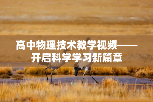 高中物理技术教学视频——开启科学学习新篇章