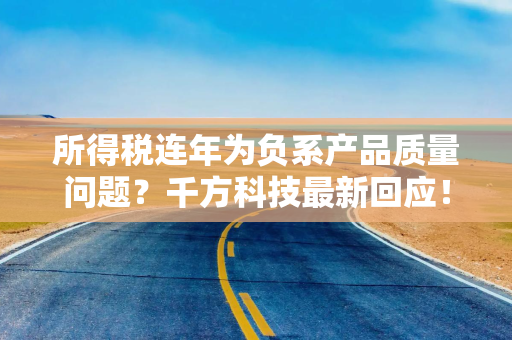 所得税连年为负系产品质量问题？千方科技最新回应！