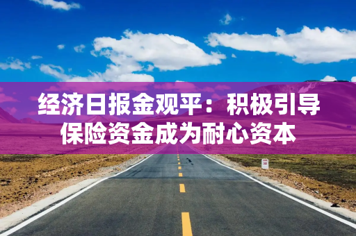 经济日报金观平：积极引导保险资金成为耐心资本