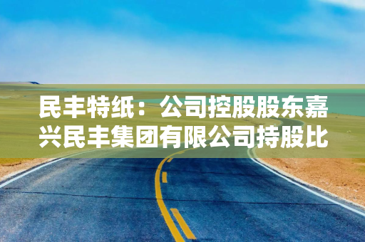 民丰特纸：公司控股股东嘉兴民丰集团有限公司持股比例为34.87%