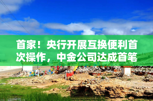 首家！央行开展互换便利首次操作，中金公司达成首笔质押式回购交易