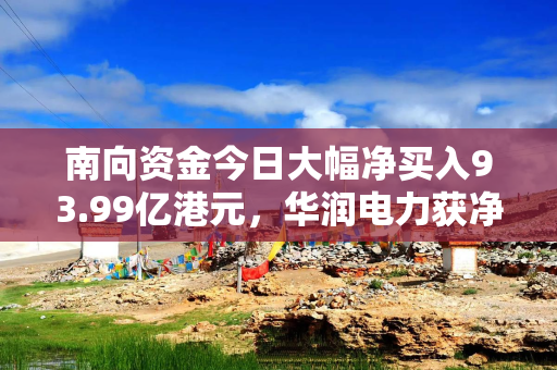 南向资金今日大幅净买入93.99亿港元，华润电力获净买入10.82亿港元