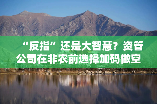 “反指”还是大智慧？资管公司在非农前选择加码做空美元