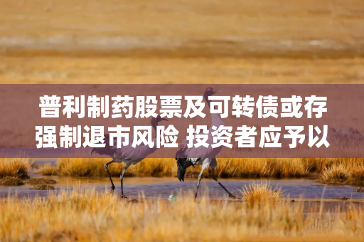 普利制药股票及可转债或存强制退市风险 投资者应予以高度警惕