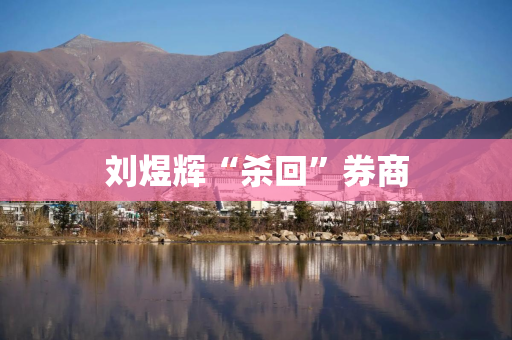 刘煜辉“杀回”券商