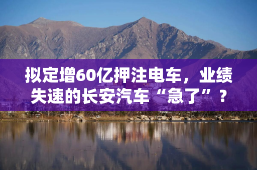 拟定增60亿押注电车，业绩失速的长安汽车“急了”？