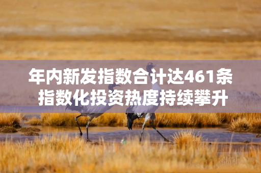年内新发指数合计达461条 指数化投资热度持续攀升