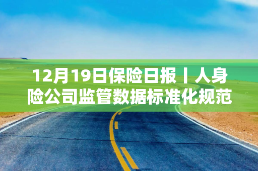 12月19日保险日报丨人身险公司监管数据标准化规范出新规！商保年金再迎政策利好，保险业多样化支持养老事业