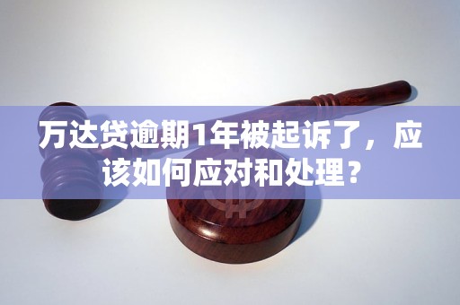 万达贷逾期1年被起诉了，应该如何应对和处理？