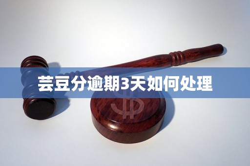 芸豆分逾期3天如何处理