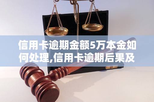 信用卡逾期金额5万本金如何处理,信用卡逾期后果及解决办法