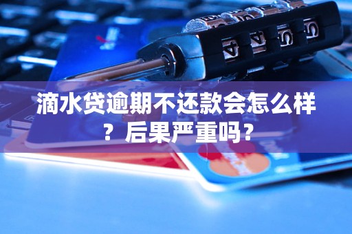 滴水贷逾期不还款会怎么样？后果严重吗？
