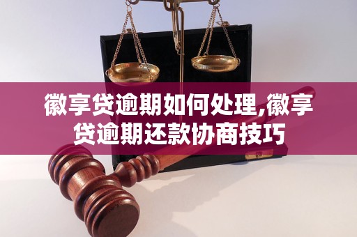 徽享贷逾期如何处理,徽享贷逾期还款协商技巧