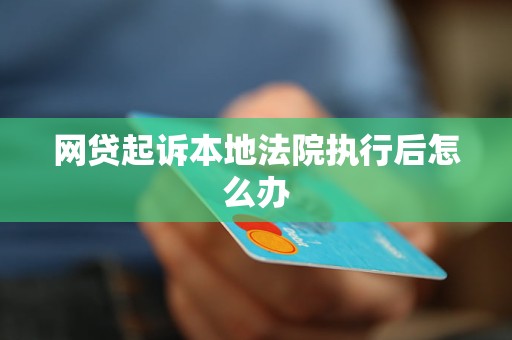 网贷起诉本地法院执行后怎么办