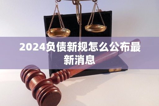 2024负债新规怎么公布最新消息