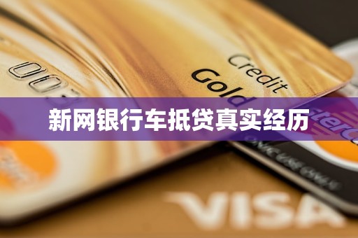 新网银行车抵贷真实经历