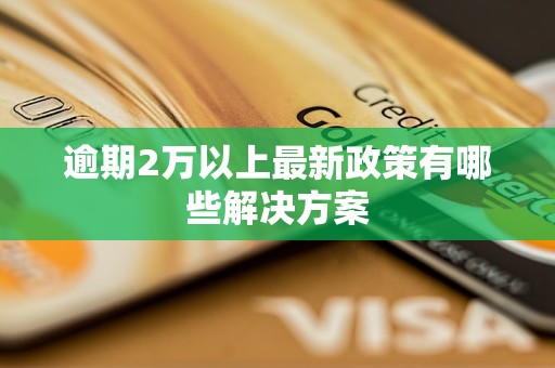 逾期2万以上最新政策有哪些解决方案