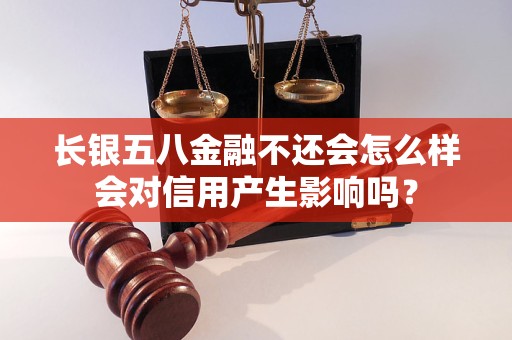 长银五八金融不还会怎么样会对信用产生影响吗？