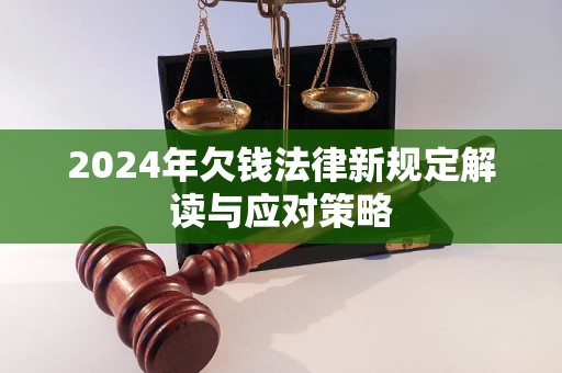 2024年欠钱法律新规定解读与应对策略