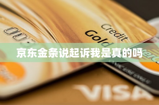 京东金条说起诉我是真的吗