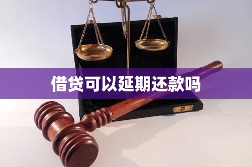 借贷可以延期还款吗