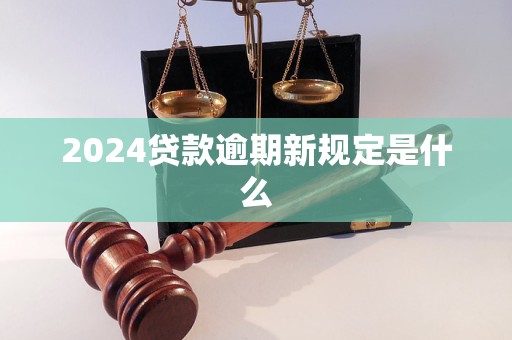 2024贷款逾期新规定是什么