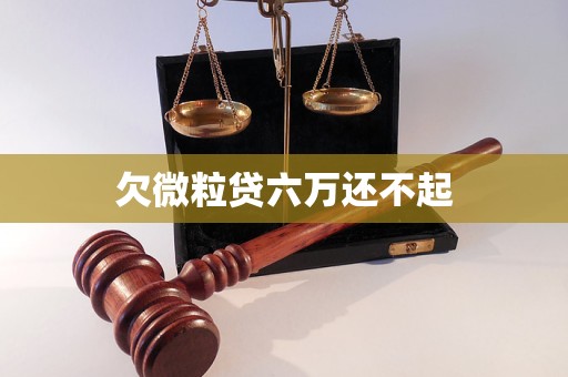 欠微粒贷六万还不起