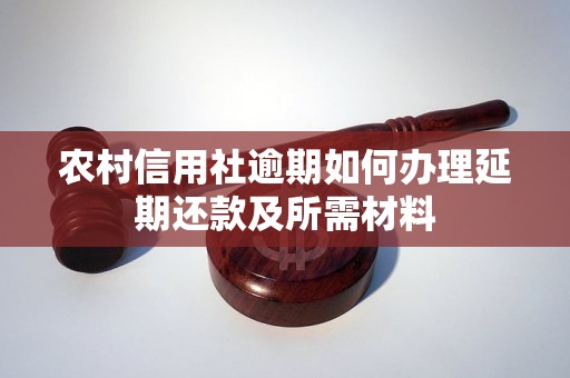 农村信用社逾期如何办理延期还款及所需材料