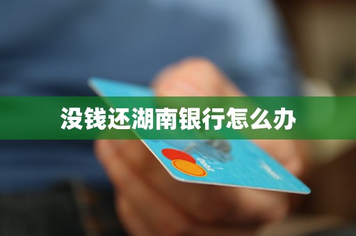 没钱还湖南银行怎么办