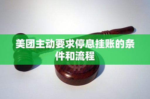 美团主动要求停息挂账的条件和流程
