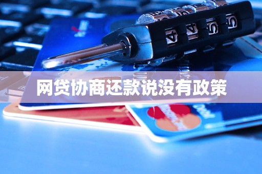 网贷协商还款说没有政策