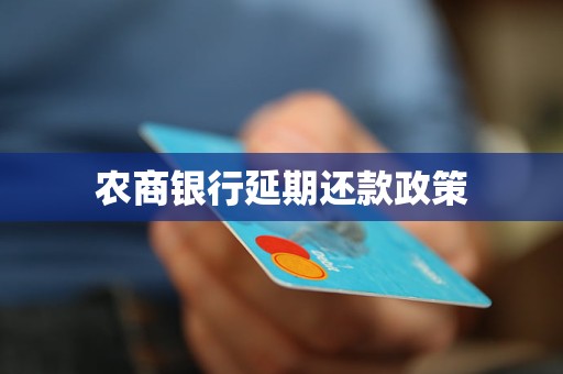 农商银行延期还款政策